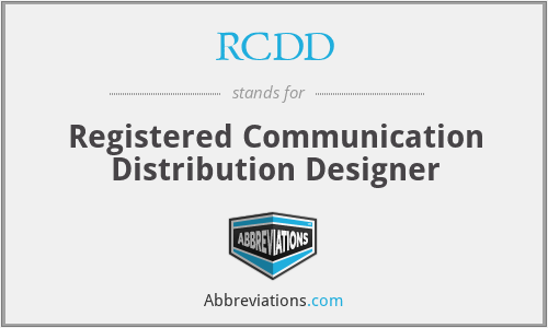 What is the abbreviation for registered communication distribution designer?